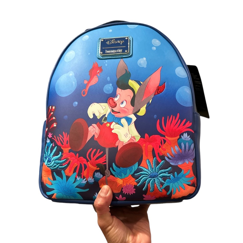 𝅺LOUNGEFLY Disney Pinocchio underwater mini backpack